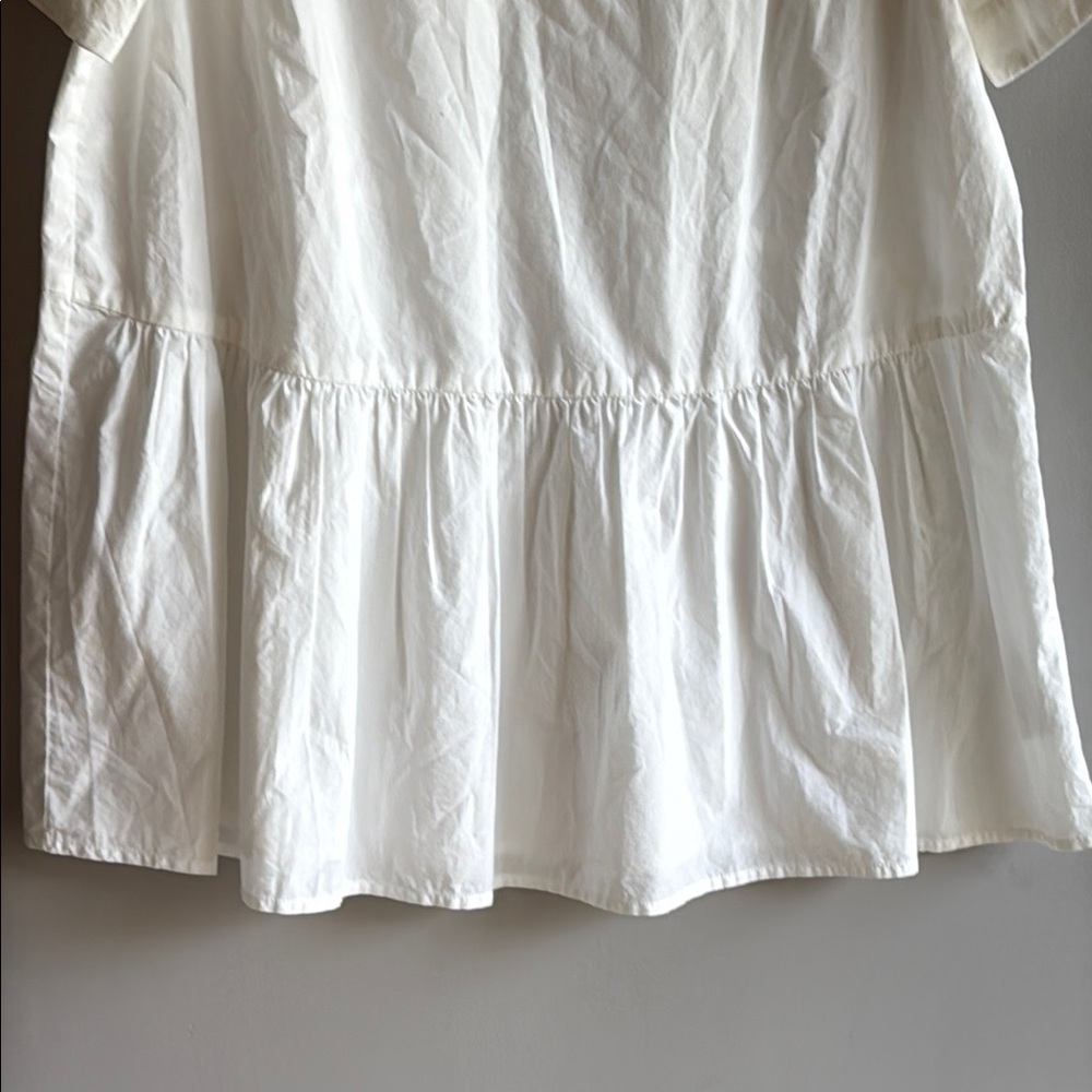 Maeve Ivory Peplum Short Sleeve Top - Picture 3 of 7